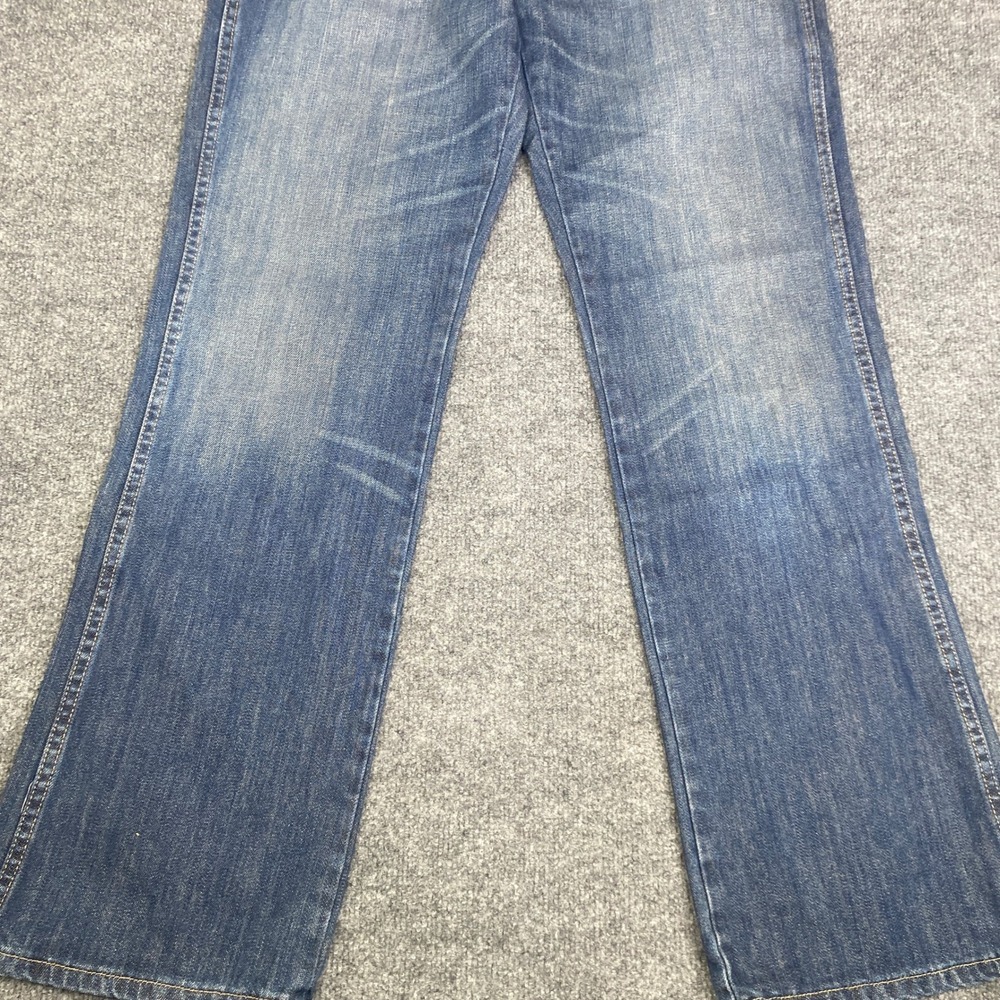 Wrangler Mens WRT20NS Retro Boot Cut Blue Denim Jeans 31x34 Medium Wash - Picture 3 of 9